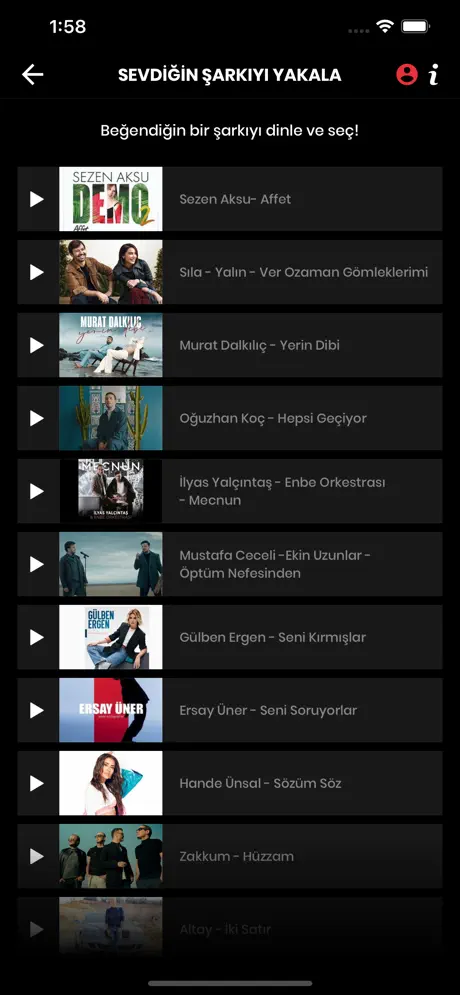 Kral song list